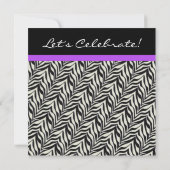 Zeerdag feestelijke uitnodigingen Zebra Print (Achterkant)