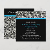 Zeerdag feestelijke uitnodigingen Zebra Print (Voorkant / Achterkant)