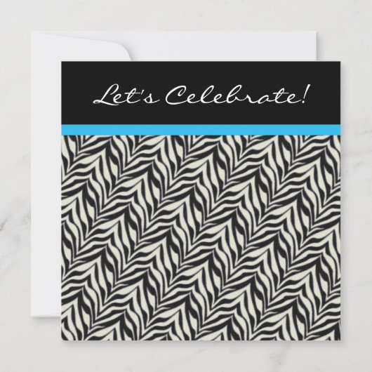 Zeerdag feestelijke uitnodigingen Zebra Print (Achterkant)