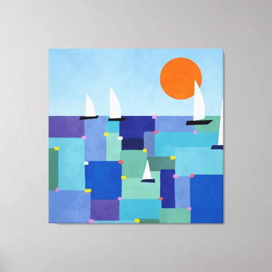 zeereis in de stralende oceaan canvas afdruk (Voorkant)
