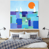 zeereis in de stralende oceaan canvas afdruk (Insitu (Slaapkamer))