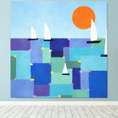 zeereis in de stralende oceaan canvas afdruk (Insitu (Houten vloer))