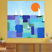 zeereis in de stralende oceaan canvas afdruk (Insitu (Woonkamer))