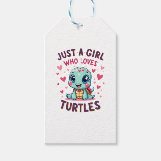 Zeereptiel Schildpad Liefhebbers Gewoon Een Meisje Cadeaulabel
