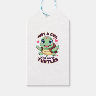 Zeereptiel Schildpad Liefhebbers Gewoon Een Meisje Cadeaulabel