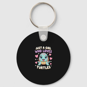 Zeereptiel Schildpad Liefhebbers Gewoon Een Meisje Sleutelhanger