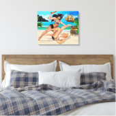 ZEEROVERMEISJES IN VECHTEN CANVAS AFDRUK (Insitu (Slaapkamer))