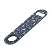 Zeesailboot Navy Blue en Gold Nautical Maritime Speed Flessenopener (Achterkant Gekanteld)