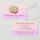 Zeesapverpakkingen met bloemen en boog visitekaartje (Voorkant / Achterkant)