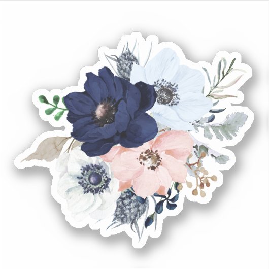 Zeesbloemen bouquet sticker (Voorkant)