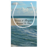 Zeescape Beach Wedding Blue Ocean Klein Cadeauzakje (Achterkant)