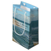 Zeescape Beach Wedding Blue Ocean Klein Cadeauzakje (Voorkant Gekanteld)