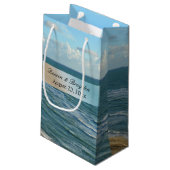 Zeescape Beach Wedding Blue Ocean Klein Cadeauzakje (Achterkant Gekanteld)