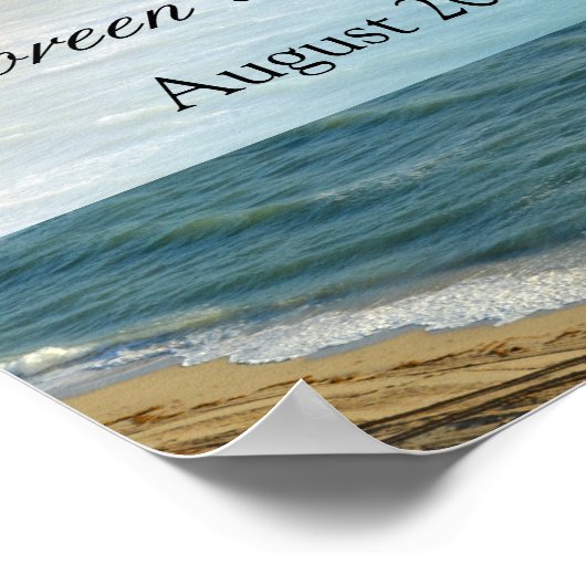 Zeescape Beach Wedding Blue Ocean Poster (Hoek)