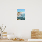 Zeescape Beach Wedding Blue Ocean Poster (Keuken)