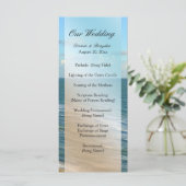 Zeescape Beach Wedding Blue Ocean Programmakaart (Staand voorkant)