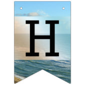 Zeescape Beach Wedding Blue Ocean Vlaggetjes (Tweede vlag)