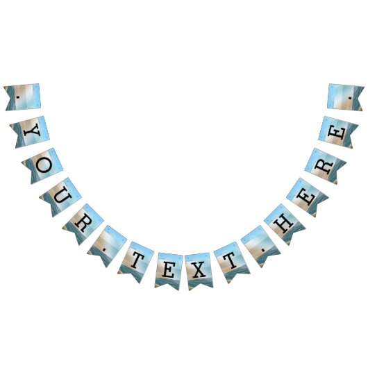 Zeescape Beach Wedding Blue Ocean Vlaggetjes (Alle)