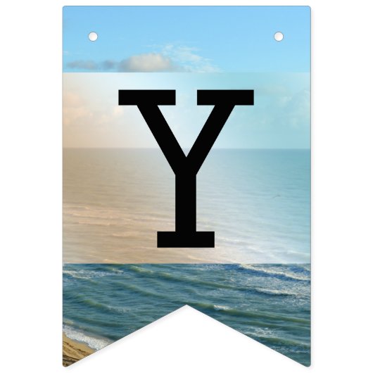 Zeescape Beach Wedding Blue Ocean Vlaggetjes (Tweede vlag)