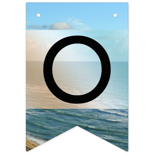 Zeescape Beach Wedding Blue Ocean Vlaggetjes (Derde vlag)