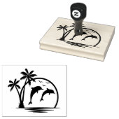Zeescape Jumping Dolphins Rubber Stamp Rubberstempel (Gestempeld)