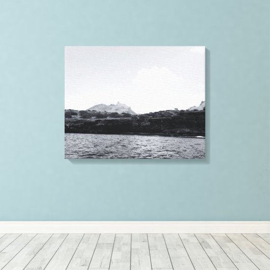 zeeschaal canvas afdruk (Insitu (Houten vloer))