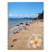 Zeeschaal Frangipani Naam Spiral Note Book Notitieboek (Voorkant)