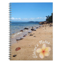 Zeeschaal Frangipani Naam Spiral Note Book