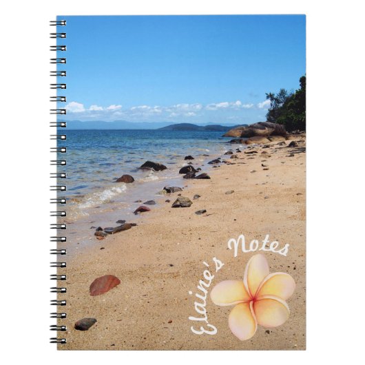 Zeeschaal Frangipani Naam Spiral Note Book Notitieboek (Voorkant)