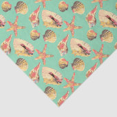 Zeeschaal op Aqua Tissuepapier (Detail)