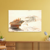 Zeeschalen aan de strand canvas afdruk (Insitu (Woonkamer))