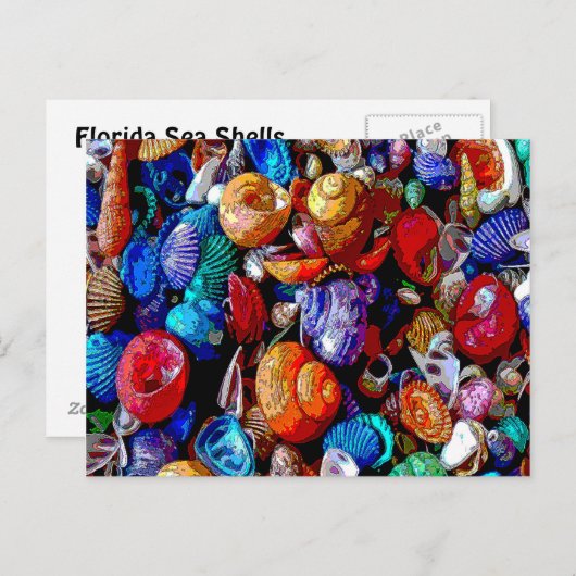 Zeeschalen Abstract 2009 Briefkaart (Voorkant / Achterkant)