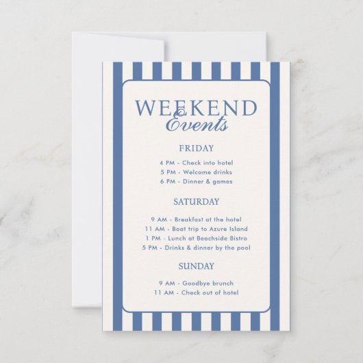 Zeeschalen en Bruiloftsklokken Bachelorette Reispl Kaart (Achterkant)