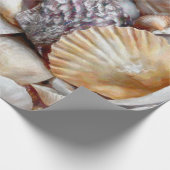 Zeeschalen en zeestrand prachtige ontkoppeling cadeaupapier (Hoek)