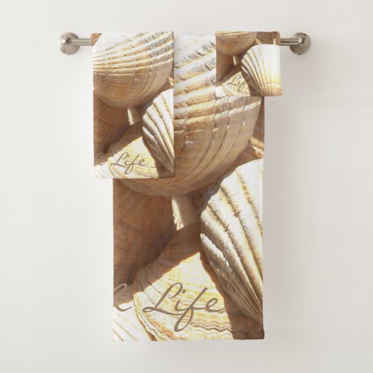Zeeschalen Fotografie Beach Life Bad Handdoek (Insitu)