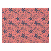 Zeeschalen levende koraalachtergrond tafelkleed (Voorkant (Horizontaal))