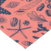 Zeeschalen levende koraalachtergrond tafelkleed (Gekanteld)