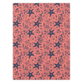 Zeeschalen levende koraalachtergrond tafelkleed (Voorkant)