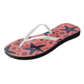 Zeeschalen levende koraalachtergrond teenslippers (Schuin)