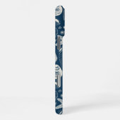 Zeeschalen op donkerblauw iPhone hoesje (Rechterkant)