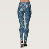 Zeeschalen op donkerblauw leggings (Achterkant)