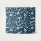 Zeeschalen op donkerblauw wandkleed (Voorkant (horizontaal))