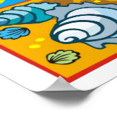 Zeeschalen op het strand Poster (Hoek)