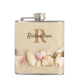 Zeeschalen strand Monogram Kustgebied Heupfles