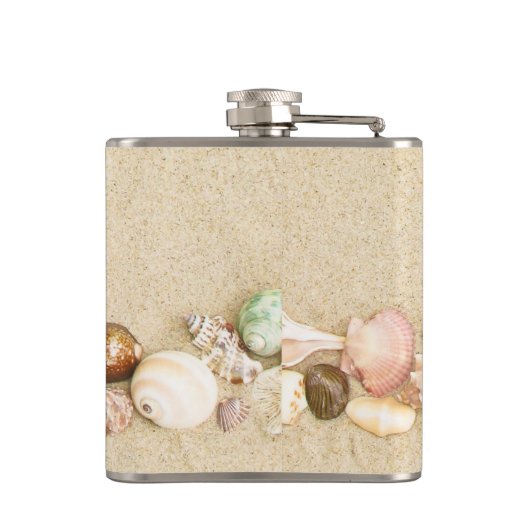 Zeeschalen strand Monogram Kustgebied Heupfles (Achterkant)