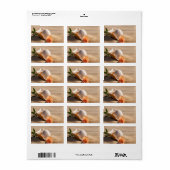 Zeeschalpruis Zand Trouwlabel Etiket (Full Sheet)