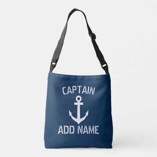 Zeescheepvaartschip van de kapitein van de douane, crossbody tas (Achterkant)