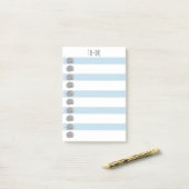 Zeescheldoppen Nautical Blue and White to-do List Post-it® Notes (Op bureau)