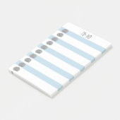 Zeescheldoppen Nautical Blue and White to-do List Post-it® Notes (Schuin)