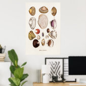  zeeschelp Aangepersonaliseerde retrospectieve Cla Poster (Thuiskantoor)